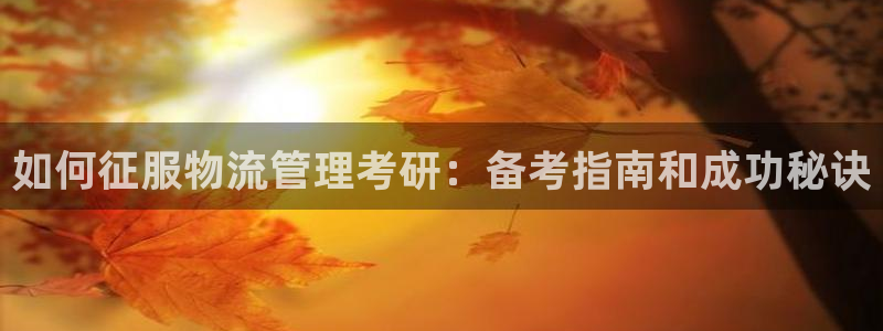 南宫28圈怎么注册：如何征服物流管理