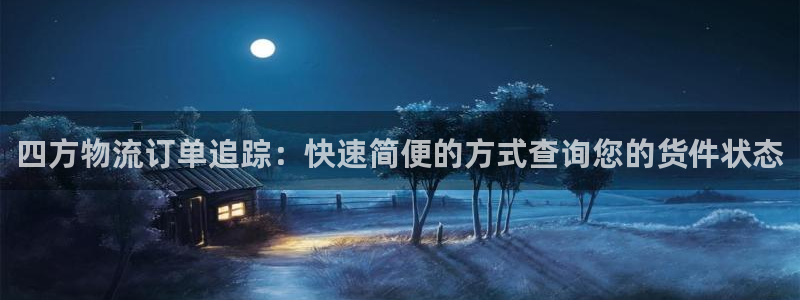 28圈龙虎：四方物流订单追踪：快速简