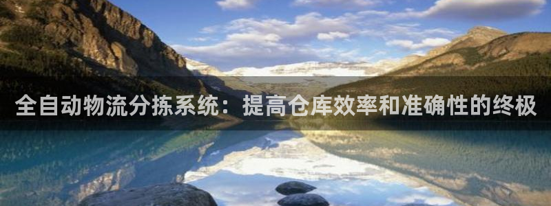 28圈pg麻将胡了：全自动物流分拣系